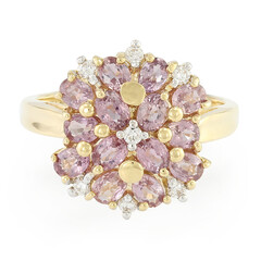Gouden ring met Onverhitte Padparadscha Saffieren (AMAYANI)