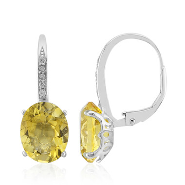 Boucles d'oreilles en argent et Citrine