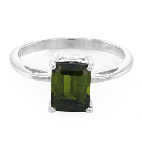 Grüner Turmalin-Silberring