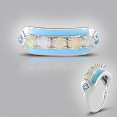 Anello in argento con Opale di Welo