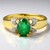 Anello placcato in oro con Smeraldo Bahia