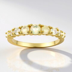 Anello in argento con Opale di Welo
