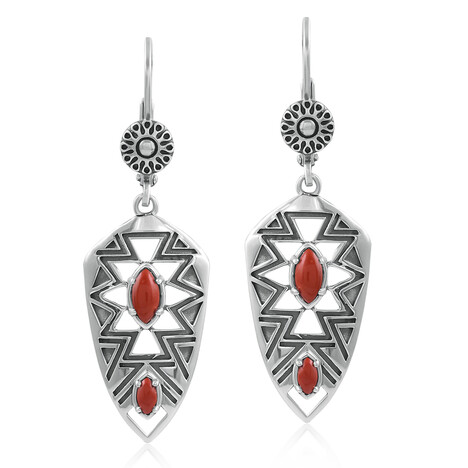 Pendientes en plata con Jaspe rojo (Desert Chic)