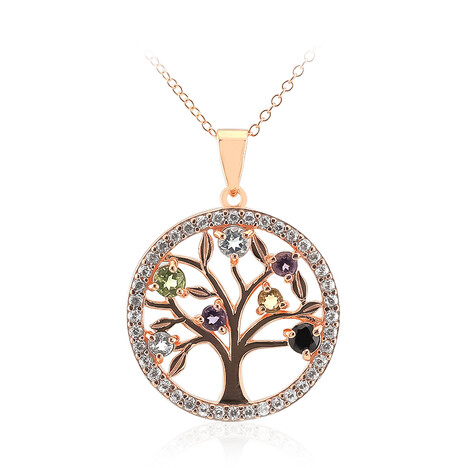 Edelstein-Silberhalskette