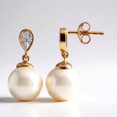 Orecchini in oro con Perla d'Acqua Dolce Bianca