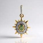 Ciondolo in oro con Tanzanite Verde (non riscaldata)