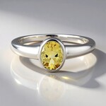 Anello in argento con Berillo Giallo