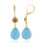 Aqua Chalcedony Silver Earrings