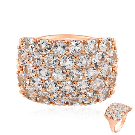 Mexikanischer Pinkfarbener Danburit-Goldring