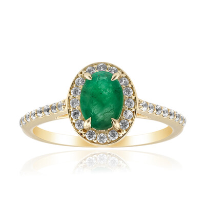 Gouden ring met een Zambia-smaragd