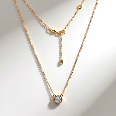 Collana in oro con Diamante IF (D) (Annette)