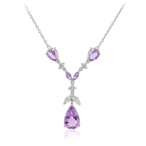 Amethyst Silver Necklace