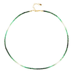 Brasilianischer Smaragd-Silberhalskette