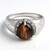 Anello da uomo in argento con Occhio di Tigre Rosso