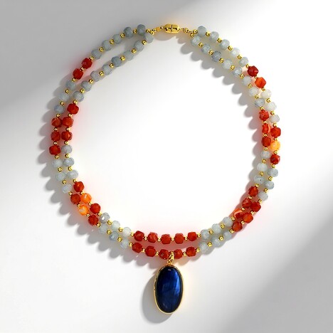 Collana in argento con Labradorite (Adela Silber)