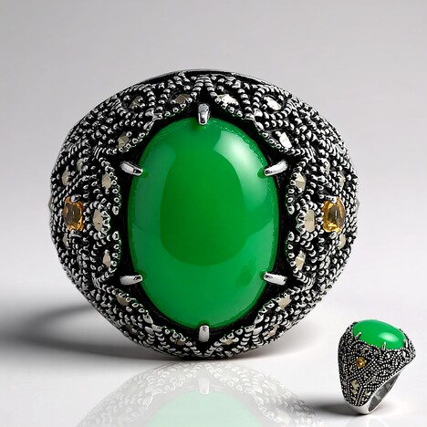 Anello in argento con Agata (Annette classic)