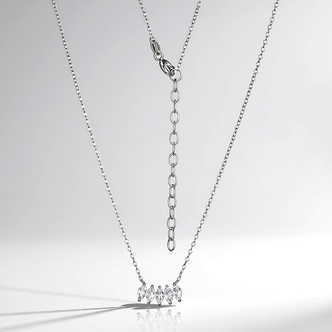 Collana in argento con Topazio Bianco