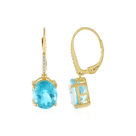 Boucles d'oreilles en argent et Topaze Paraiba