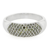 Anello placcato in platino con Diamante Fancy