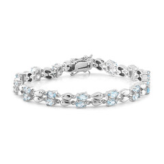 Himmelblauer Topas-Silberarmband