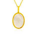 Perlmutt-Silberhalskette (Joias do Paraíso)