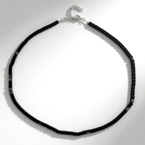 Collana in argento con Ematite Nera