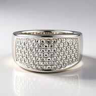 Anello in argento con Quarzo Fumè