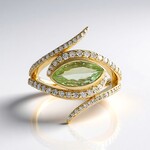 Anello in oro con Grossularia (de Melo)