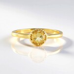 Anello in argento con Berillo Giallo