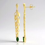 Orecchini in argento con Diopside Russo (SAELOCANA)