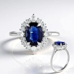 Anello in argento con Cianite del Nepal