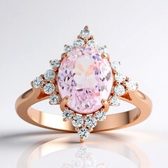 Anello in argento con Kunzite