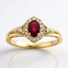 Anello in oro con Rubino Mozambico AAA