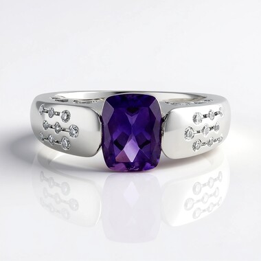Uruguay-Amethyst-Silberring (de Melo Essence)
