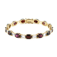 Edelstein-Silberarmband