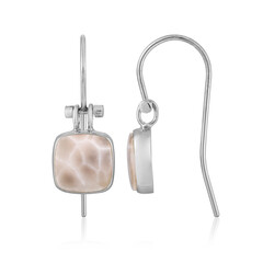 Pendientes en plata con Natrolita