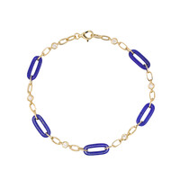 Gouden armband met lapis lazulistenen (CIRARI)