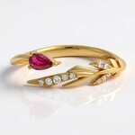 Anello in oro con Rubino Mozambico (CIRARI)