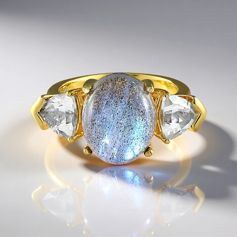 Anello in argento con Labradorite