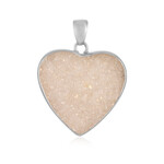 Ciondolo in argento con Drusa di Agata (Bali Barong)