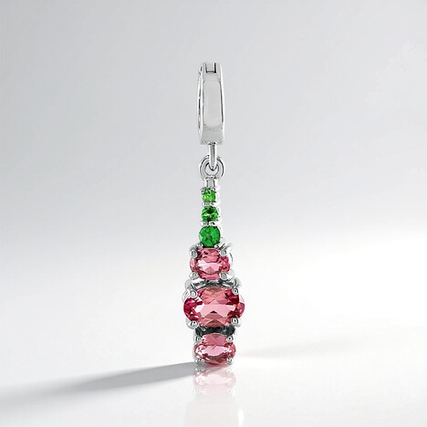 Ciondolo in argento con Tormalina Rosa Nigeriana