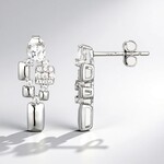Orecchini in argento con Topazio Bianco (Adela Silber)