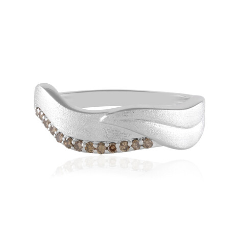 I2 Champagner-Diamant-Silberring (de Melo)