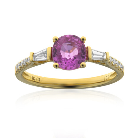 Anello in oro con Zaffiro Rosa (CIRARI)