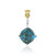 Pendentif en argent et Turquoise bleue cuivrée de Mohave (Faszination Türkis)