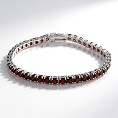 Bracciale in argento con Granato