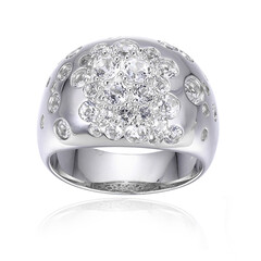 Bague en argent et Topaze blanche