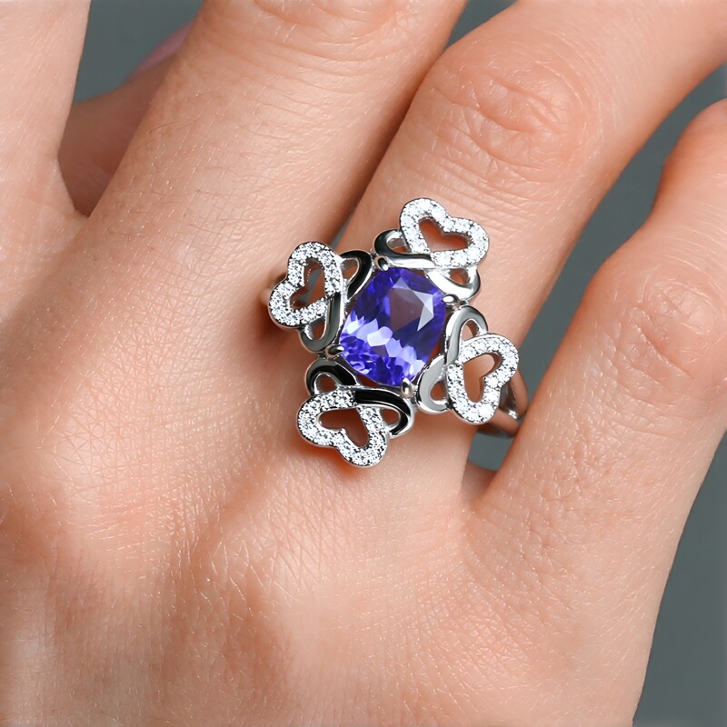 Tanzanite Silver Ring