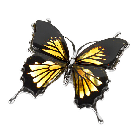 Anello in argento con Ambra Baltica (dagen)