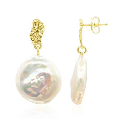 Boucles d'oreilles en argent et Perle de culture d'eau douce (TPC)